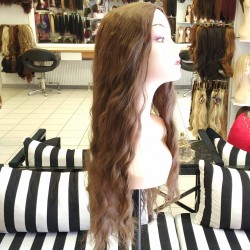 Ankara Kızılay Fiber Sentetik Peruk Uzun Dalgalı Küllü Kumral