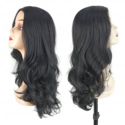 Ankara Fiber Sentetik Peruk Dalgalı Uzun Boy Siyah