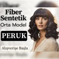 Kaliteli Sentetik Peruk Orta Model