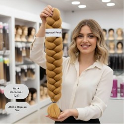 Ankara Afrika Örgüsü Saç Açık Karmel 165 Gram