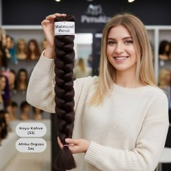 Ankara Afrika Örgüsü Saç Koyu Kahve 165 Gram