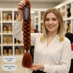 Ankara Afrika Örgüsü Saç Kızıl Bakır 165 Gram