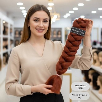 Ankara Afrika Örgüsü Saç Kızıl Bakır 165 Gram