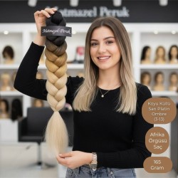 Ankara Afrika Örgüsü Saç Koyu Küllü Sarı Platin Ombre 165 Gram Ankara Afrika Örgüsü Saç Koyu Küllü Sarı Platin Ombre 165 Gram