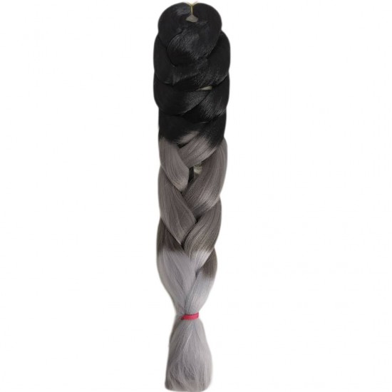 Ankara Afrika Örgüsü Saç Siyah Orta Gri Açık Gri Ombre 165 Gram