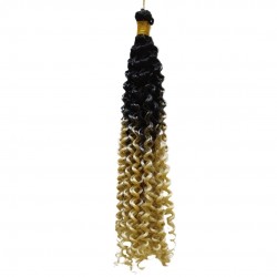 Ankara Kızılay Afro Dalgası Saç Kıvırcık Siyah Platin Ombre 100 Gram 45 Cm