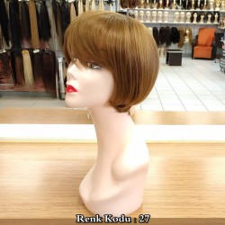 Kısa Fiber Sentetik Peruk Ankara Hürrem Karamel Renk