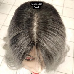 Ankara Peruk Tepe Kısmı Deri Görünümlü Gerçek Saç İpek Taban Peruk Ankara Peruk Tepe Kısmı Deri Görünümlü Gerçek Saç İpek Taban Peruk