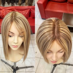 Gerçek Saç Peruk Her Renk Tepe Kısmı Derili Kişiye Özel Peruklar