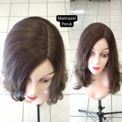 Yurt Dışı Gerçek Saç Peruk Tepe Kısmı Deri Görünümlü Bayan Peruk-5 Yurt Dışı Gerçek Saç Peruk Tepe Kısmı Deri Görünümlü Bayan Peruk-5
