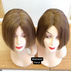 Yurt Dışı Gerçek Saç Peruk Tepe Kısmı Deri Görünümlü Bayan Peruk-7 Yurt Dışı Gerçek Saç Peruk Tepe Kısmı Deri Görünümlü Bayan Peruk-7