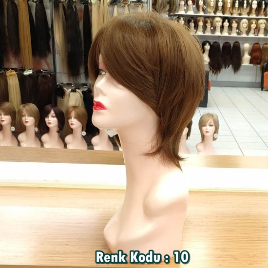 Ankara Kızılay Fiber Sentetik Peruk Kısa Açık Kumral Ebru Model Ankara Kızılay Fiber Sentetik Peruk Kısa Açık Kumral Ebru Model