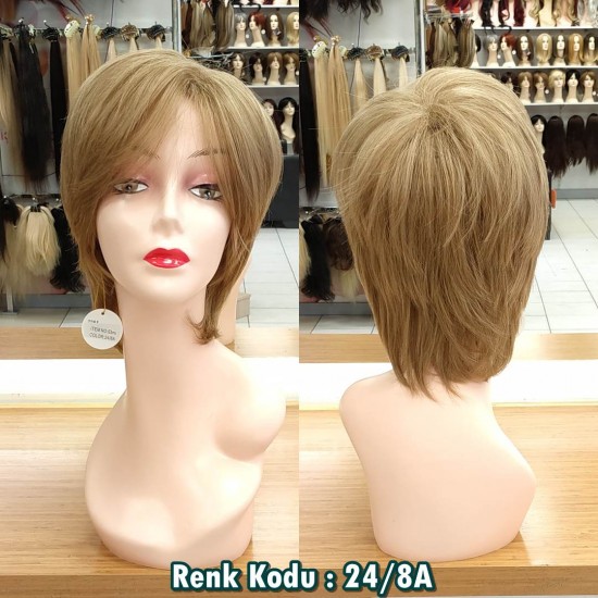 Ankara Kızılay Fiber Sentetik Peruk Kısa Açık Kumral Dore Ebru Model Ankara Kızılay Fiber Sentetik Peruk Kısa Açık Kumral Dore Ebru Model