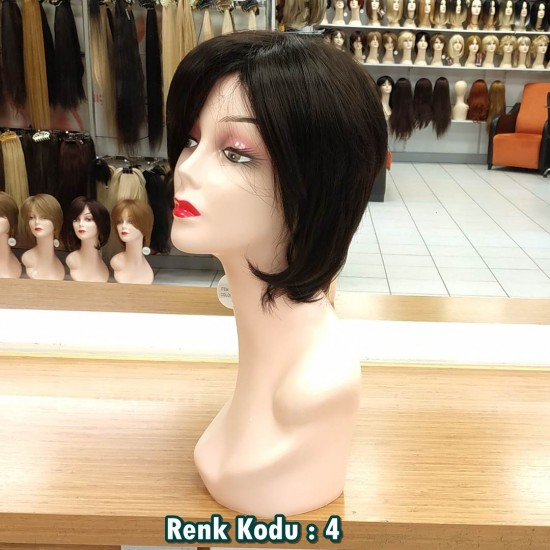 Ankara Kızılay Fiber Sentetik Peruk Kısa Koyu Kestane Ebru Model Ankara Kızılay Fiber Sentetik Peruk Kısa Koyu Kestane Ebru Model
