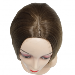 Ankara Kızılay Kaliteli Fiber Sentetik Peruk Koyu Kumral Karamel Ombre Kısa Küt