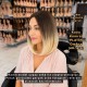 Koyu Kumral Platin Ombre Kısa Küt Fiber Sentetik Peruk