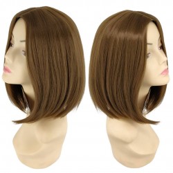 Ankara Kızılay Kaliteli Fiber Sentetik Peruk Açık Kumral Kısa Küt