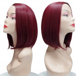 Ankara Kızılay Kaliteli Fiber Sentetik Peruk Kızıl Kısa Küt