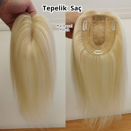 Doğal Tül Tepelik Tepe Kısmı İpek Taban Platin Renk Doğal Tül Tepelik Tepe Kısmı İpek Taban Platin Renk