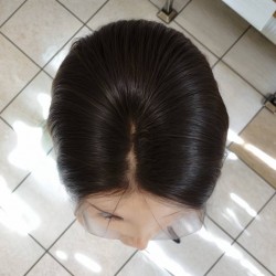 Tül Peruk Fiber Sentetik Koyu Kumral Renk Ankara Peruk Mağazası