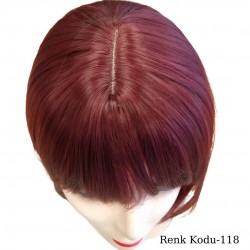 Ankara Kızılay Ucuz Fiber Sentetik Peruk Kısa Küt Model Kızıl