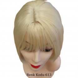 Ankara Kızılay Ucuz Fiber Sentetik Peruk Kısa Küt Model Platin