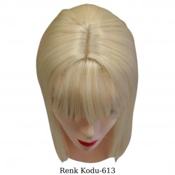 Ankara Kızılay En Ucuz Fiber Sentetik Peruk Düz Uzun Platin