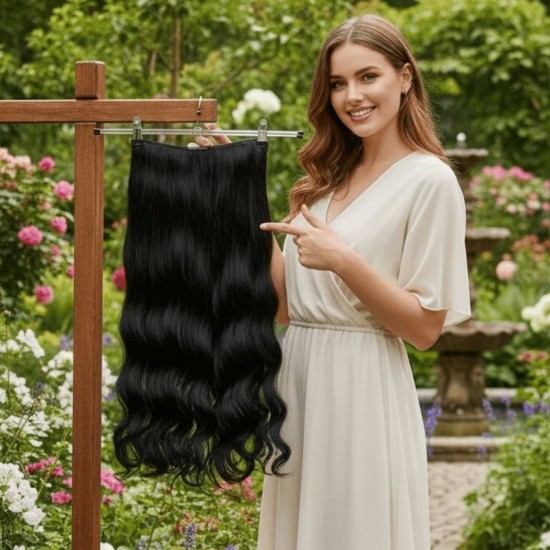 Ankara Fiber Sentetik Yarımay Postiş Tek Parça Siyah