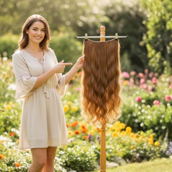 Ankara Fiber Sentetik Yarımay Postiş Tek Parça Kahverengi