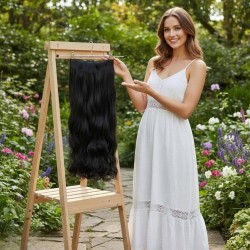  Ankara Fiber Sentetik Yarımay Postiş Tek Parça Koyu Kahve