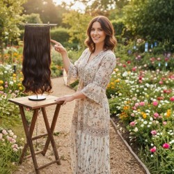  Ankara Fiber Sentetik Yarımay Postiş Tek Parça Koyu Kumral