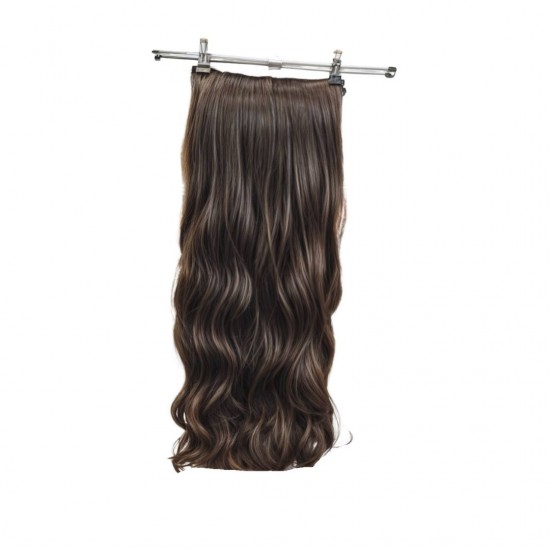 Ankara Fiber Sentetik Yarımay Postiş Tek Parça Koyu Kumral