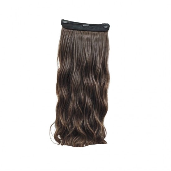 Ankara Fiber Sentetik Yarımay Postiş Tek Parça Koyu Kumral