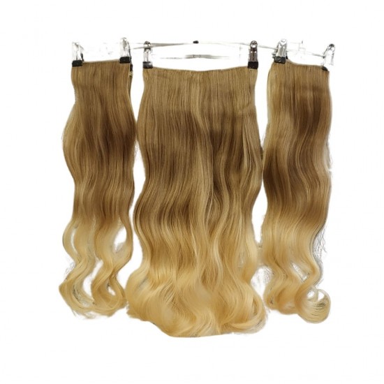 Ankara Fiber Sentetik Yarımay Postiş 3'lü Set Açık Karamel Dore Sarı Ombre