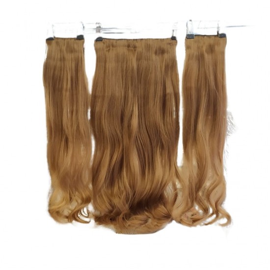 Ankara Fiber Sentetik Yarımay Postiş 3'lü Set Karamel