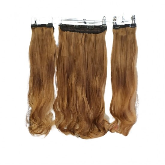 Ankara Fiber Sentetik Yarımay Postiş 3'lü Set Karamel