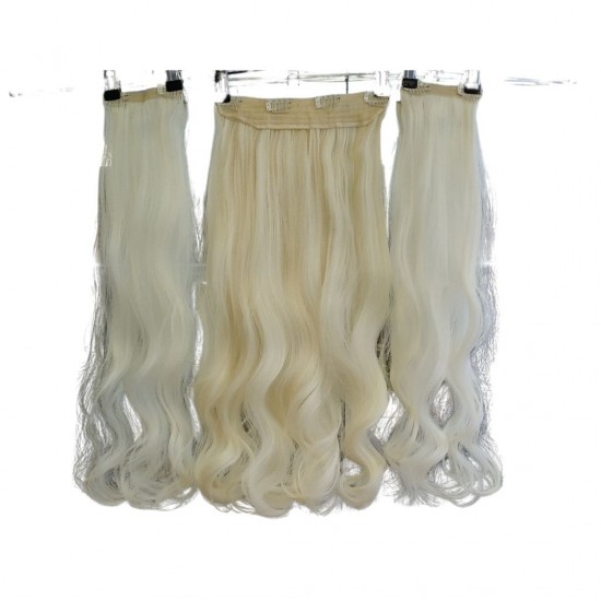 Ankara Fiber Sentetik Yarımay Postiş 3'lü Set Açık Platin