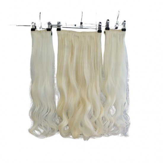 Ankara Fiber Sentetik Yarımay Postiş 3'lü Set Açık Platin