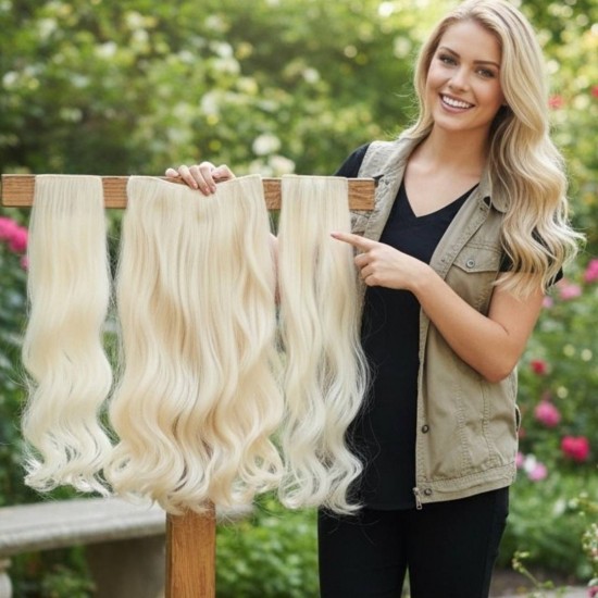 Ankara Fiber Sentetik Yarımay Postiş 3'lü Set Platin