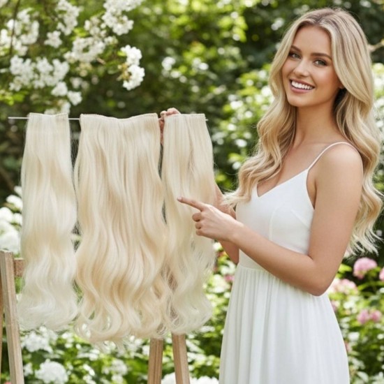 Ankara Fiber Sentetik Yarımay Postiş 3'lü Set Platin