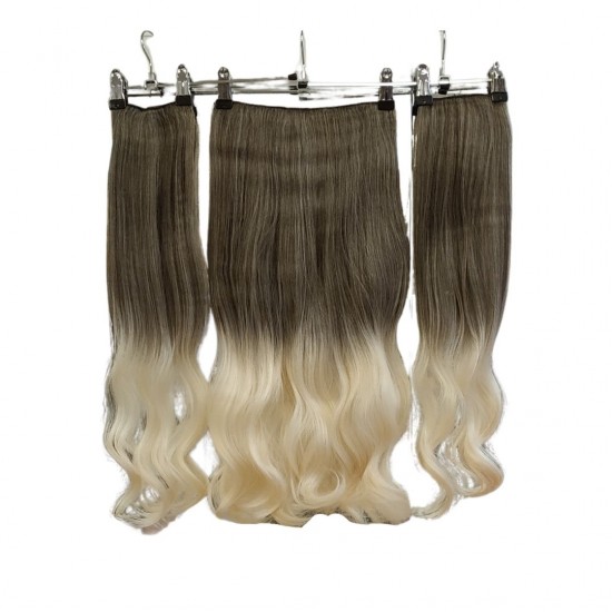 Ankara Fiber Sentetik Yarımay Postiş 3'lü Set Küllü Kumral Platin Ombre