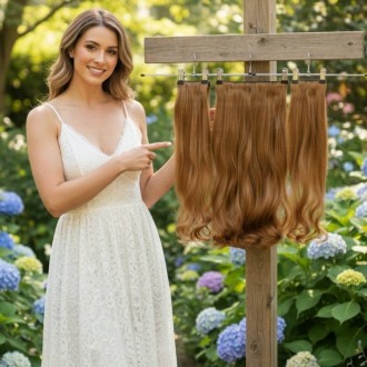  Ankara Fiber Sentetik Yarımay Postiş 3'lü Set Kumral Karamel Ombre